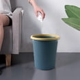 thumbnail image 1 of Small Trash Can with Lid | Press Top Wastebasket for Bathroom, Kitchen, or Office | Plastic Garbage Bin with Bag Holder | Compact Step-On Trash Can for Small Spaces, Dorm, or RV, 1 of 9