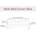 thumbnail image 4 of CHOK 2024 Futon Slipcover Armless Sofa Covers Stretch Sofa Bed Slipcover Protector Elastic (Light Gray Animal), 4 of 7