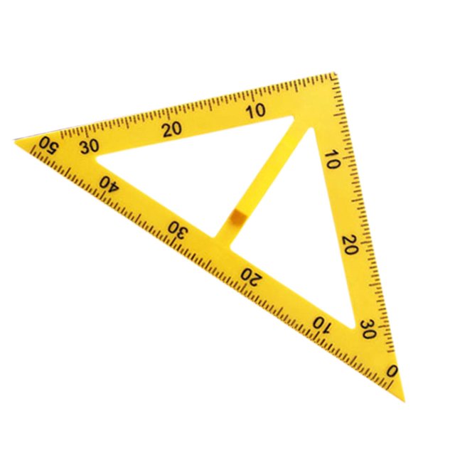 veasfak Grande Règle de Mathématiques Géométriques pour Dessin Outil de Mathématiques Géométriques pour Dessin Tableau Blanc 45 Triangles