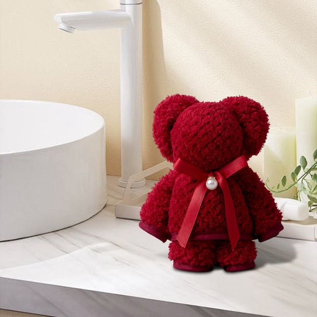 pstuiky Cute Bear Gift Set with Coral Velvet Towel 40X30Cm In Premium Gift Box