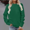 thumbnail image 2 of Yuyuzo Hauts d'Automne pour Femmes Chandails à Col Rond Manches Longues Chandail Uni à Enfiler T-Shirts Coupe Ample, 2 of 4