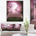 thumbnail image 1 of Fantasy Garden with a Flamingo - Modern Landscape Wall Art Canvas, 1 of 3