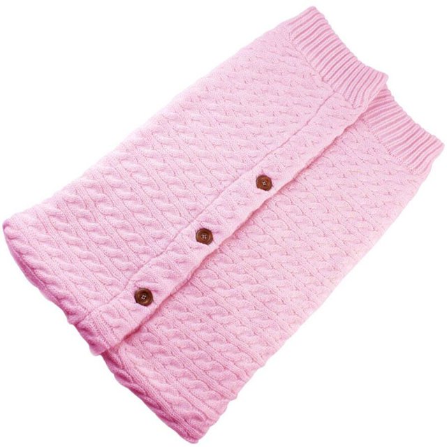 Fashion Newborn Baby Infant Cable Knitted Blanket Swaddle Wrap Swaddling Sleeping Bag