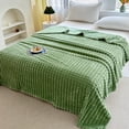 thumbnail image 2 of Light Blue 79X71 Inch Flannel Blanket, Soft & Warm, Solid Color, For Sofa & Bed, All-Season Use, Machine Washable, 2 of 6