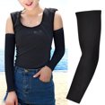 thumbnail image 1 of 1Pc Fingerless Arm Protection Sleeve Anti-UV Long Style Solid Color Cycling Sleeves for Riding, 1 of 7