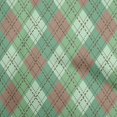 thumbnail image 1 of oneOone Viscose Jersey Light Green Fabric Check Argyle Sewing Material Print Fabric By The Yard 60 Inch Wide, 1 of 4