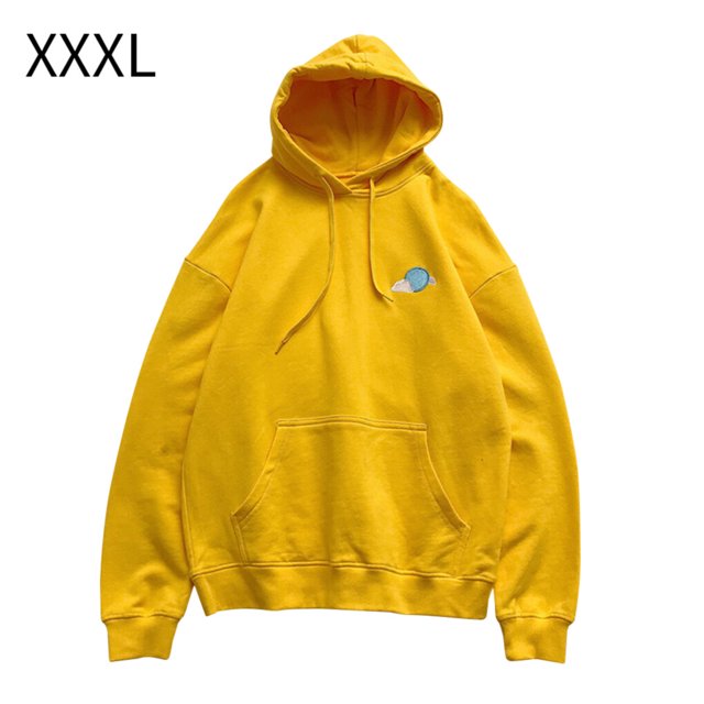 serony Spring Sweat à Capuche Imprimé Hommes Femmes Pull à Capuche Manteau Couple Top, Jaune, 3XL