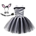 thumbnail image 1 of FhsagQ Robe pour Filles Petites Filles Mode Sans Manches Design Animal Robe de Soirée de Fête Performance pour Enfants Vêtements Filles Robes de Pâques Taille 7 Robes pour Filles 7-8 Chic Blanc 3-4 Ans, 1 of 4