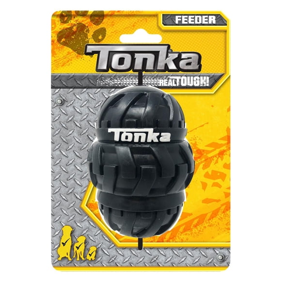 Tonka Tri-Stack Tread Feeder Dog Toy, Medium, 3.5 inch