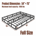thumbnail image 2 of COMASACH Base de Matelas à Sommier Intelligent en Métal de 9 Pouces, Format Double, 2 of 7