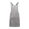 thumbnail image 2 of Agiferg Women Cotton Linen Cross Back Apron Japanese Housework Kitchen Wrap Pinafore, 2 of 2