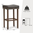 thumbnail image 2 of Gymax 4PCS 29.5'' Bar Stool Set Counter Height Saddle Stools with Rubber Wood Frame, 2 of 10