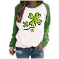 thumbnail image 2 of Chandail de la Saint-Patrick pour Femmes, T-shirt à Col Rond Imprimé à Manches Longues, Haut Ample, Chandail de la Saint-Patrick, 2 of 4