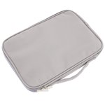 Raindrops Tablet Bag Grey Polyester Lightweight Protective Case for Tablet Travel Use