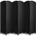thumbnail image 1 of Sorbus 6 Panel Room Divider Tall Privacy Partition Screen Extra Wide Double Hinged Mesh Hand-Woven Folding Wall Divider - 6ft, 1 of 7