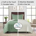 thumbnail image 4 of Mainstays Ensemble courtepointe et drap-housse légers tout-en-un - 5pièces, 1 PL/XL, Floral Vert, 4 of 14