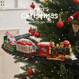 Train Électrique De Noël Avec Lumière LED Rouge, Effet Fumée Et Son – Pour Sapin, Dès 3 Ans, Cadeau Festif