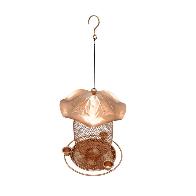 Pompotops Wild Bird Feeder Squirrel Proof, Metal Bird Seed Feeders For Outside Hanging Clearance