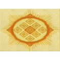 thumbnail image 1 of Ahgly Company Machine Washable Indoor Rectangle Transitional Yellow Area Rugs, 6' x 9', 1 of 7