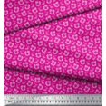 thumbnail image 2 of Soimoi Pink polyester Crepe Fabric Leaves & Floral Printed Fabric 1 Yard 52 Inch Wide, 2 of 3