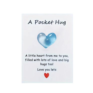 ZTTD Hot Sale! Pocket Hug Heart with Greeting Cards Ittle Heart Pocket Hug Carry Heartwarming Message To Hug Whoever Needs Cute Decorations Gift for Birthday Valentines Thanksgiving Home Decor