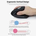 thumbnail image 4 of YWYT 2.4G Wireless Vertical Mouse Ergonomic Vertical Mouse Upright Mouse Optical Mouse 3 Adjustable DPI Levels/ Plug&Play Black, 4 of 7
