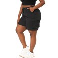 thumbnail image 4 of Unique Bargains Women's Plus Size Drawstring Elastic Waist Cargo Shorts, Above Knee, 4 of 7