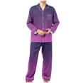 thumbnail image 1 of cllios Mens Long Sleeve Pajamas Sets Gradient Print Loungewear Ultra Soft Button Down Sleepwear 2 Pcs Pj Set with Pockets, 1 of 6