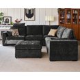 thumbnail image 1 of BEDEEP Canapé Inclinable Électrique 120 Pieds' avec Console d'Appui-tête, Canapé Sectionnel en Chenille Moduar Cloud avec Rangement Ottoman Chaise Longue, Canapé Convertible 6 Places pour Salon RV, Noir, 1 of 10