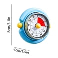 thumbnail image 2 of Kitchen Mechanical Timer, Metal Wind up 60 Minute Countdown Tool, Magnet Back 8X8X4Cm in Multicolors for Cooking Study Office, 2 of 7
