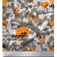 thumbnail image 1 of Soimoi Moss Georgette Fabric Cartoon & Camouflage Printed Craft Fabric by the Yard 42 Inch Wide, 1 of 3