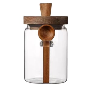 RUNROTOO Kitchen Storage Jars Airtight Glass Food Preservation Container 1Pack