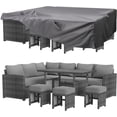 thumbnail image 1 of AECOJOY 7 Pieces Patio Furniture Set and Protection Cover PE Rattan Outdoor Dining Set Sectional Sofa Couch with Table Patio Conversation Set in Grey, 1 of 8