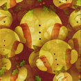 thumbnail image 1 of Ahgly Tapis d'Intérieur Lavable en Machine Carré Transitionnel Acajou Brun, 4 Pieds Carré, 1 of 7