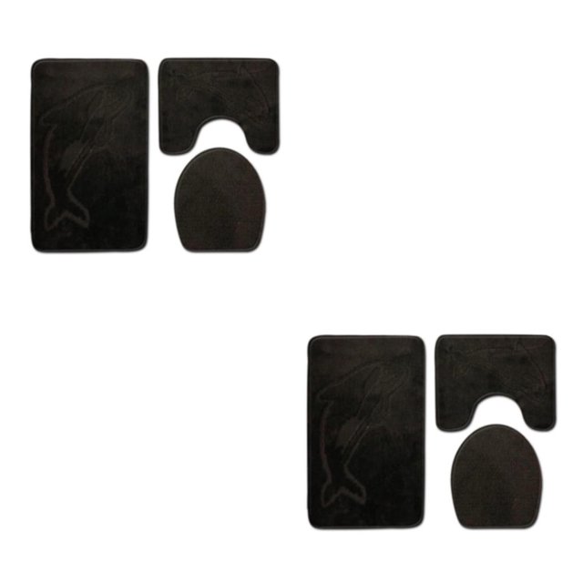 relayinert 3pack/lot Non-Slip And Absorbent Bathroom Mat Set Feet Dry And Fresh Anti-slip Polyester Non-Slip Chenille Bath Rug PJ210831-A004 2Set