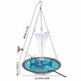 thumbnail image 3 of Btomtd 2025 Outdoor Garden Garden Floating Hanging Feeder Birdbath, Blue, 3 of 7