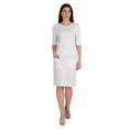 thumbnail image 4 of Inkmeso Robe T-Shirt pour Femmes à Manches au Coude, Coupe Régulière, avec Poches avant, 4 of 8