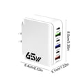 thumbnail image 3 of Staron Bloc de Charge Rapide, Chargeur de Charge Rapide Multiport 65w Tête de Charge Rapide USB 6-en-1 Compatible avec Plusieurs Appareils, 3 of 6