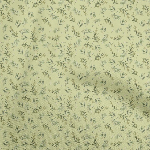 oneOone Silk Tabby Light Green Fabric Tropical Craft Projects Decor Fabric Printed By The Yard 42 Inch Wide