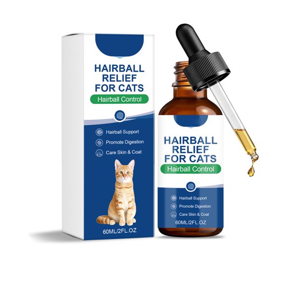Btomtd Gouttes de Soin pour Poils de Chats Poils d'Animaux Brillantes et Quotidiennes Température Ambiante et Gouttes Topiques 60 ml