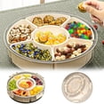 thumbnail image 2 of 4.5l Sealed Rotating Vegetable and Fruit Tray Rotating Veggie Tray with Lid and Handle Portable Clear Snackle 360 Rotatable Divided Serving Snack Candy, 2 of 6