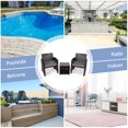 thumbnail image 4 of Costway Ensemble de Mobilier d'Extérieur en Rotin Osier 5 Pcs Canapé Pouf Coussin Gris, 4 of 9