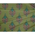 thumbnail image 4 of oneOone Polyester Lycra Fabric Leaves & Floral Block Printed Craft Fabric BTY 56 Inch Wide, 4 of 4