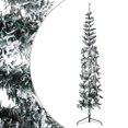 thumbnail image 1 of vidaXL Slim Artificial Half Christmas Tree with Flocked Snow 180 cm, 1 of 5