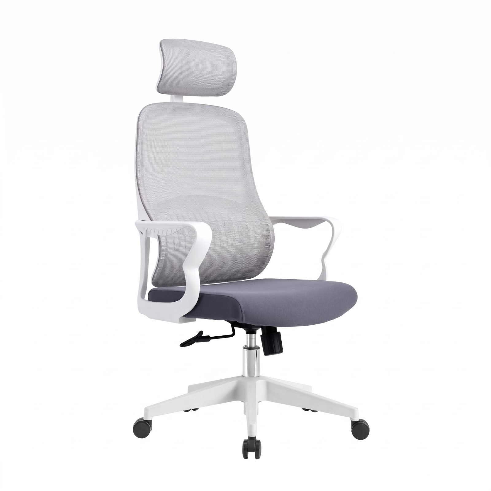 kowaku Mesh Office Chair Ergonomic Office Chair Height Adjustable, Gray, with Headrest