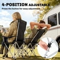 thumbnail image 4 of Outsunny Ensemble de 2 Chaises de Camping Inclinables, Chaise de Camp Pliante, Orange, 4 of 10