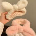 thumbnail image 2 of Transemion Soft And Lightweight Shower Up Headband Cute Animal Ears Wide Applications Multifunctional Hair Band White, 2 of 6