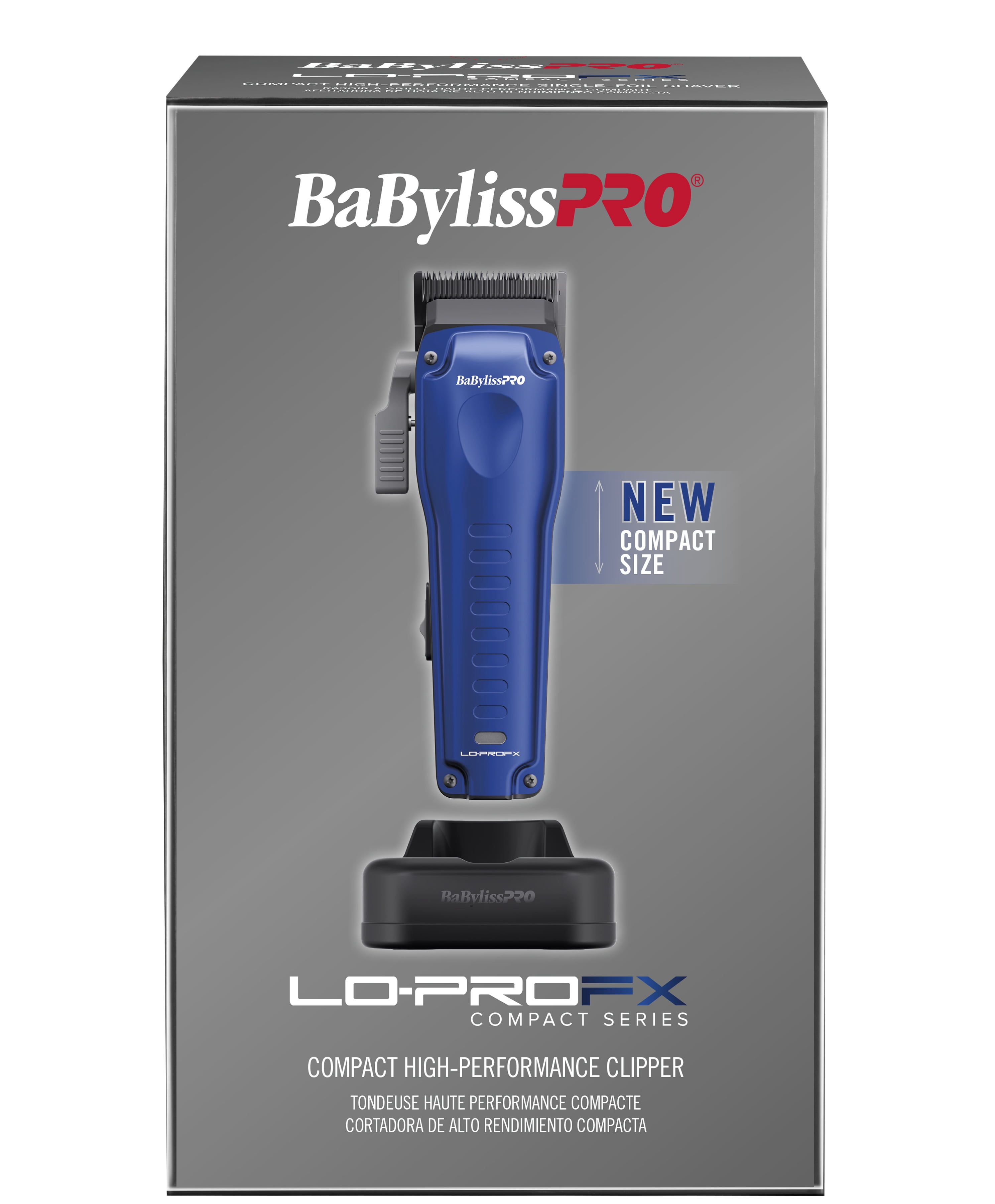BaBylissPRO Tondeuse Haute Performance Compacte LO‑PROFX, Noir/Bleu, 1 Pk
