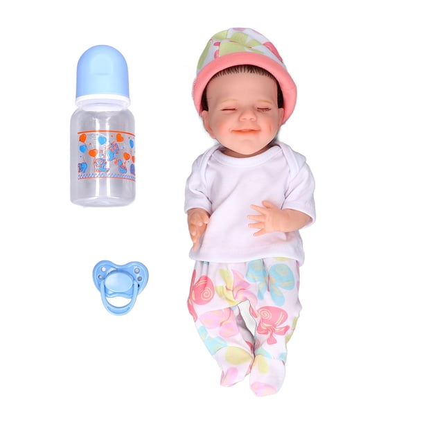 JIZHI Poupée Reborn Bébé Garçon 17 Pouces – Corps Vinyle Souple, Yeux Fermés, Très Réaliste, Cadeau Collection