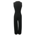 thumbnail image 3 of UPPADA Sparkle Sequin Jumpsuit For Womens Sleeveless Wide Leg Pants Rompers High Waist Overalls Summer Flowy Chiffon Jumpsuit, 3 of 5